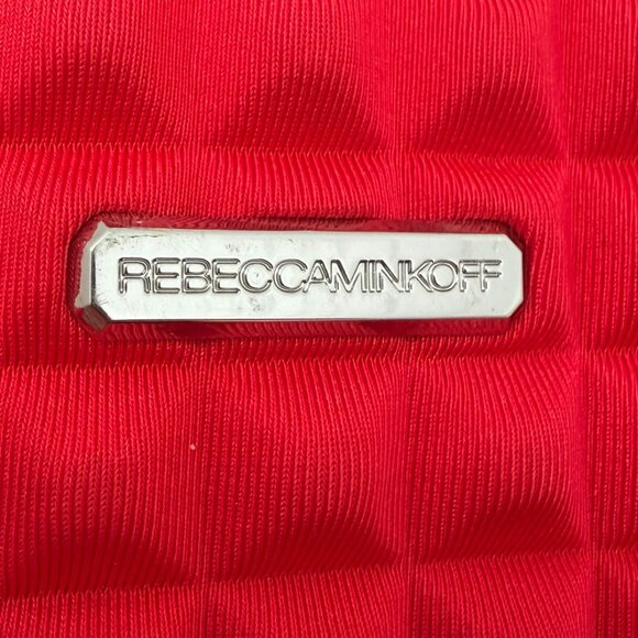 REBECCA MINKOFF Red Neoprene Pyramid Stud iPad Tablet Case Bag - Picture 3 of 9